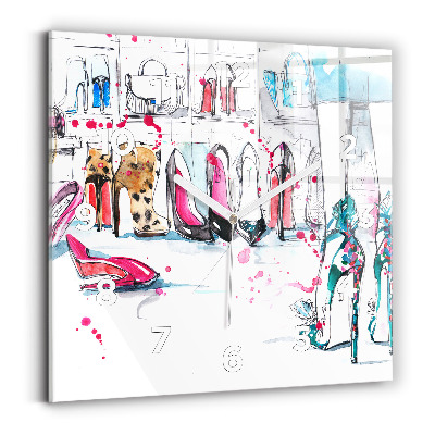 Ceas de sticlă pe perete pătrat Element de feminitate