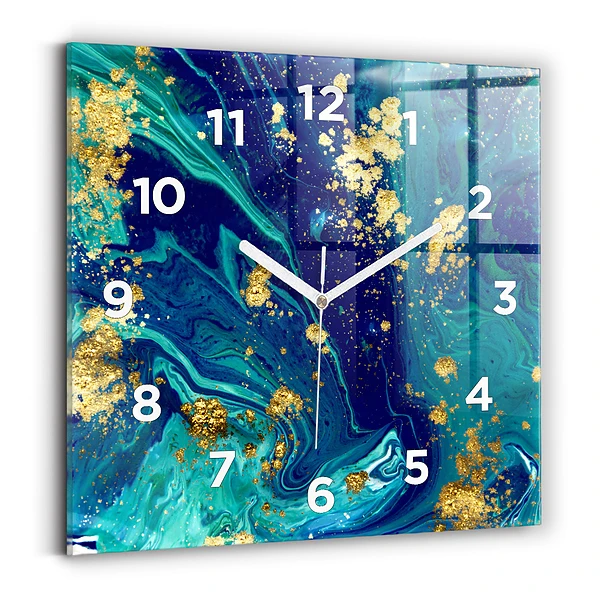 Ceas perete din sticlă pătrat Abstracția modernă
