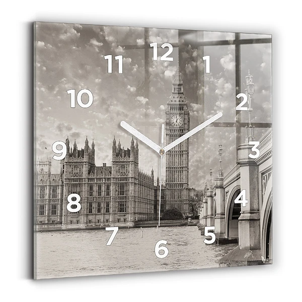 Ceas pătrat de perete din sticlă Londra Anglia Big Ben