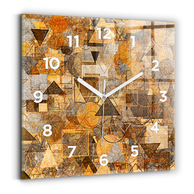 Ceas de sticlă pe perete pătrat Forme geometrice