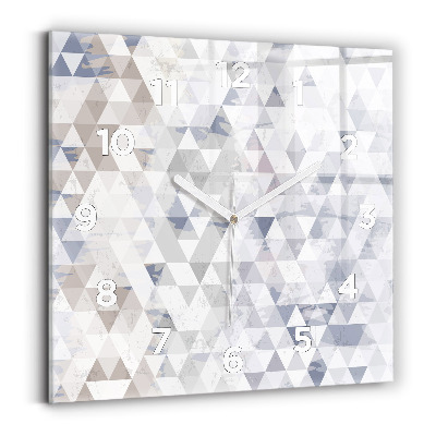 Ceas perete din sticlă pătrat Model geometric