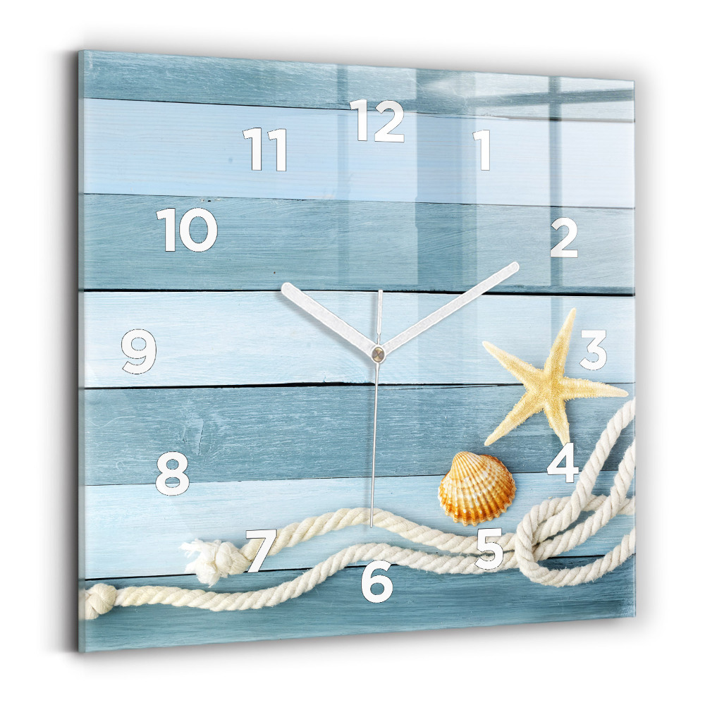 Ceas din sticlă pătrat Scânduri în dungi și un papion