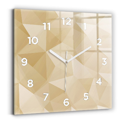 Ceas din sticlă pătrat Abstracția triunghiurilor