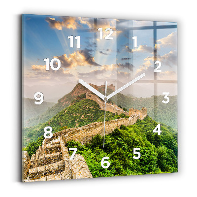 Ceas din sticlă pătrat Marele Zid Chinezesc