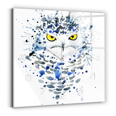 Ceas din sticlă pătrat Aspect de bufniță