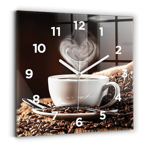 Ceas din sticlă pătrat ceașcă de cafea
