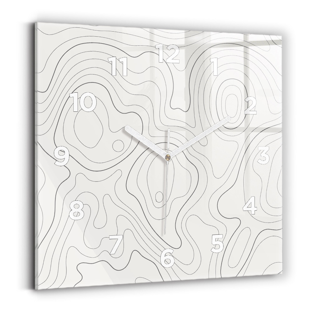 Ceas perete din sticlă pătrat Pete de abstracție