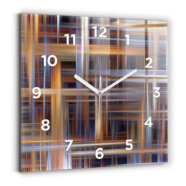 Ceas din sticlă pătrat Abstracția geometriei