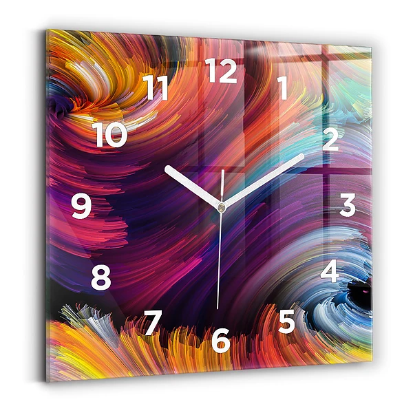 Ceas de sticlă pe perete pătrat Abstracția vânzării