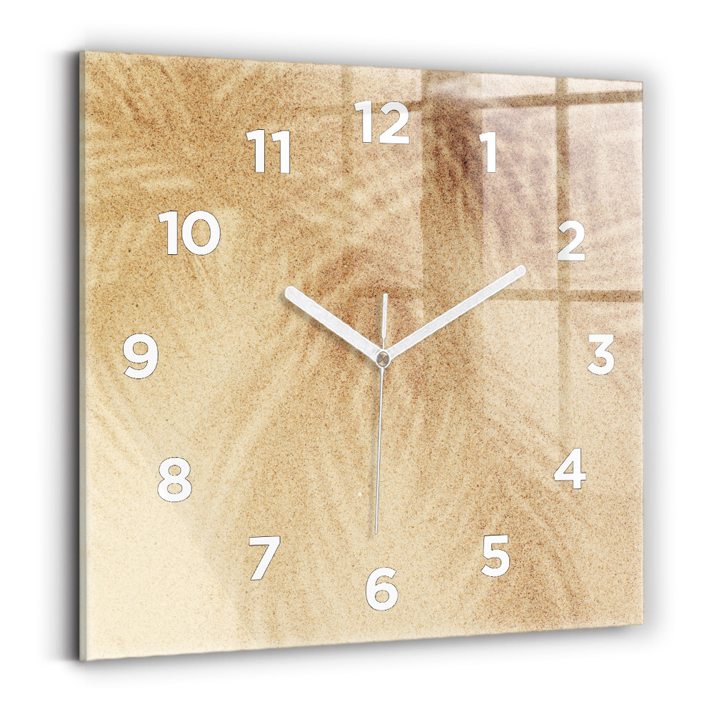 Ceas din sticlă pătrat Abstracția aurie