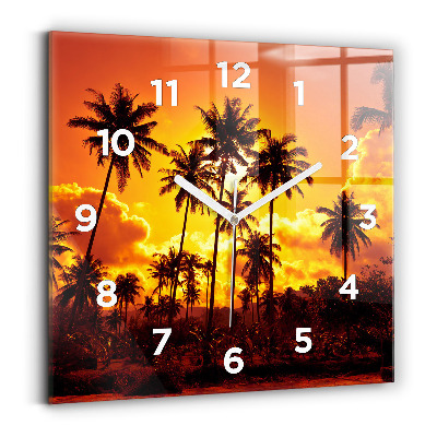 Ceas din sticlă pătrat Thailanda plaja Klong Prao