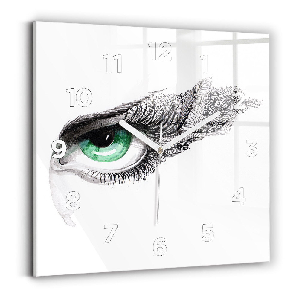Ceas din sticlă pătrat Abstracția ochiului uman