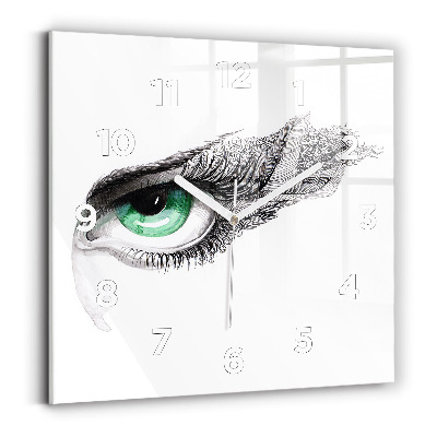 Ceas din sticlă pătrat Abstracția ochiului uman