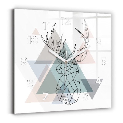 Ceas de sticlă pe perete pătrat Ren în stil scandinav