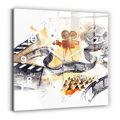 Ceas de sticlă pe perete pătrat Cinematografia camerei