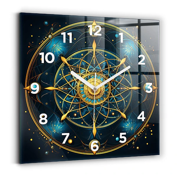 Ceas pătrat de perete din sticlă Ceas horoscop