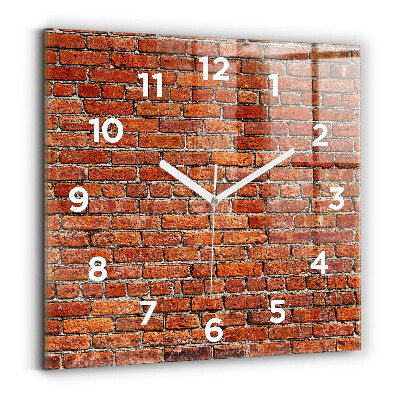 Ceas perete din sticlă pătrat Zid vechi de cărămidă