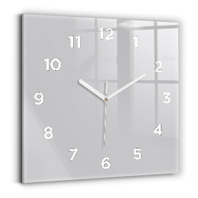 Ceas din sticlă pătrat Gri deschis