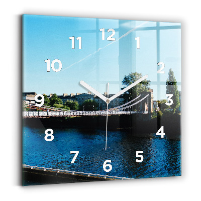 Ceas perete din sticlă pătrat Southportland Scoția