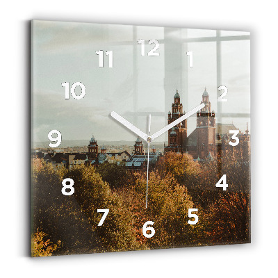 Ceas pătrat de perete din sticlă Galeria de Artă din Glasgow