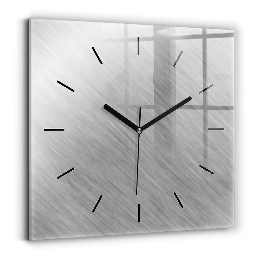 Ceas perete din sticlă pătrat Perete metalic