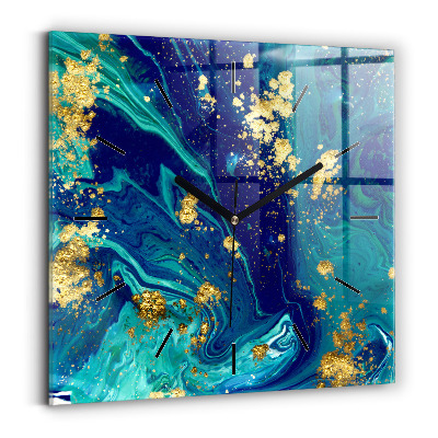 Ceas perete din sticlă pătrat Abstracția modernă