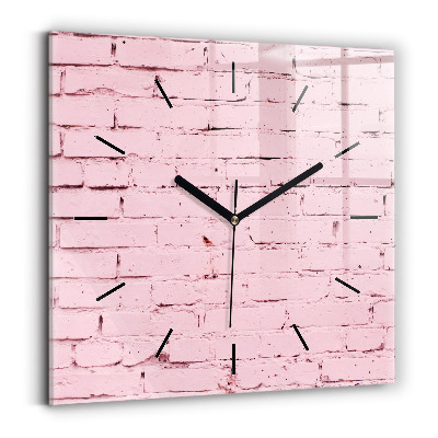 Ceas din sticlă pătrat Zid de cărămizi