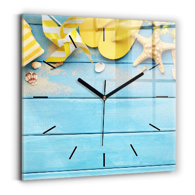 Ceas de sticlă pe perete pătrat Accesorii și plăci de plajă