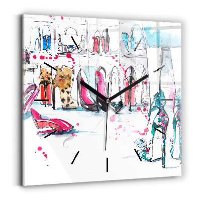 Ceas de sticlă pe perete pătrat Element de feminitate