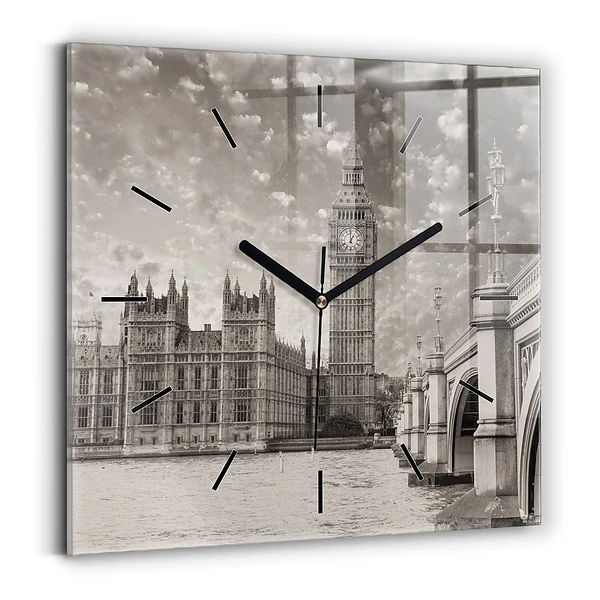 Ceas pătrat de perete din sticlă Londra Anglia Big Ben