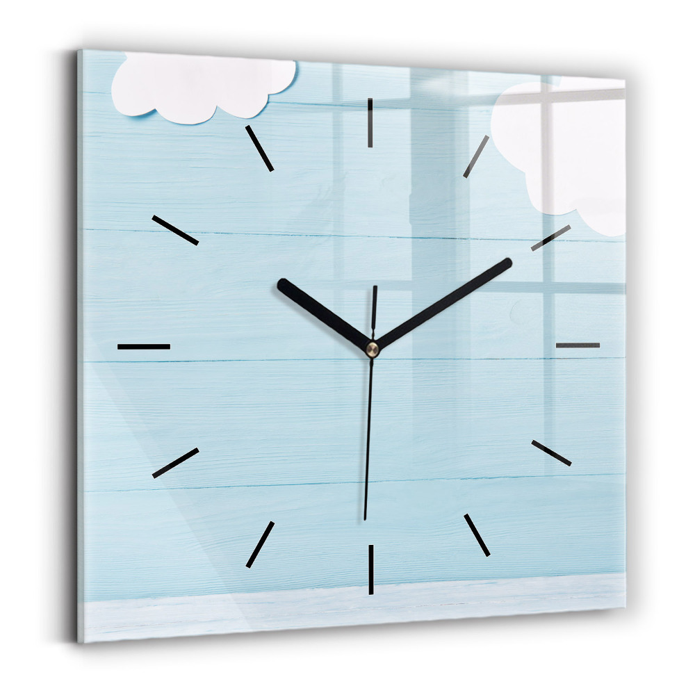 Ceas perete din sticlă pătrat Tabla pentru copii
