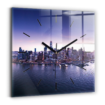 Ceas pătrat de perete din sticlă Vedere din San Francisco