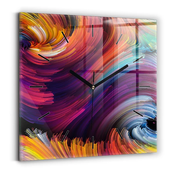 Ceas de sticlă pe perete pătrat Abstracția vânzării