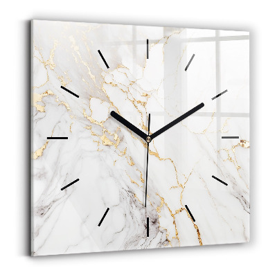 Ceas din sticlă pătrat Marmură decorativă