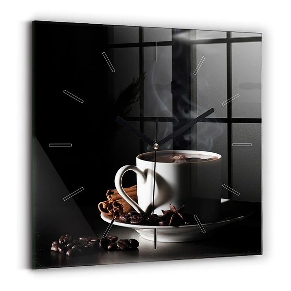 Ceas din sticlă pătrat ceașcă de cafea