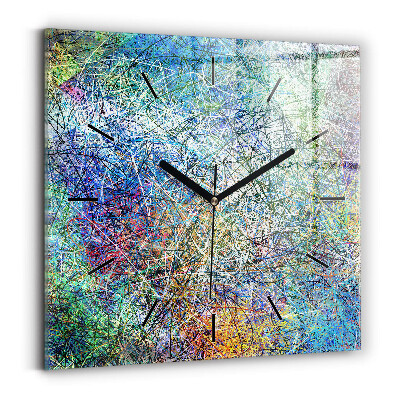 Ceas de sticlă pe perete pătrat Abstracția - Emoții