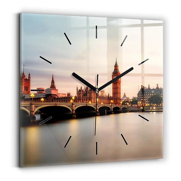Ceas din sticlă pătrat Orizontul Big Ben a Londrei