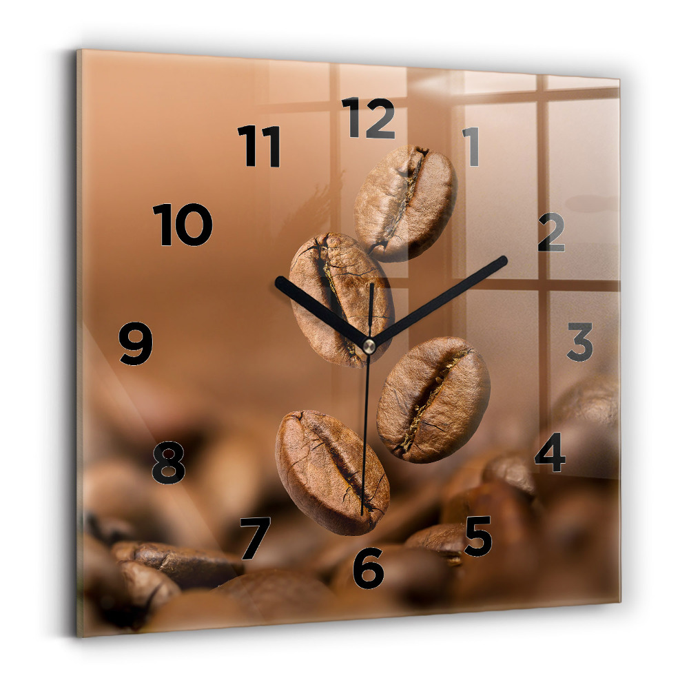 Ceas perete din sticlă pătrat Culori abstracte