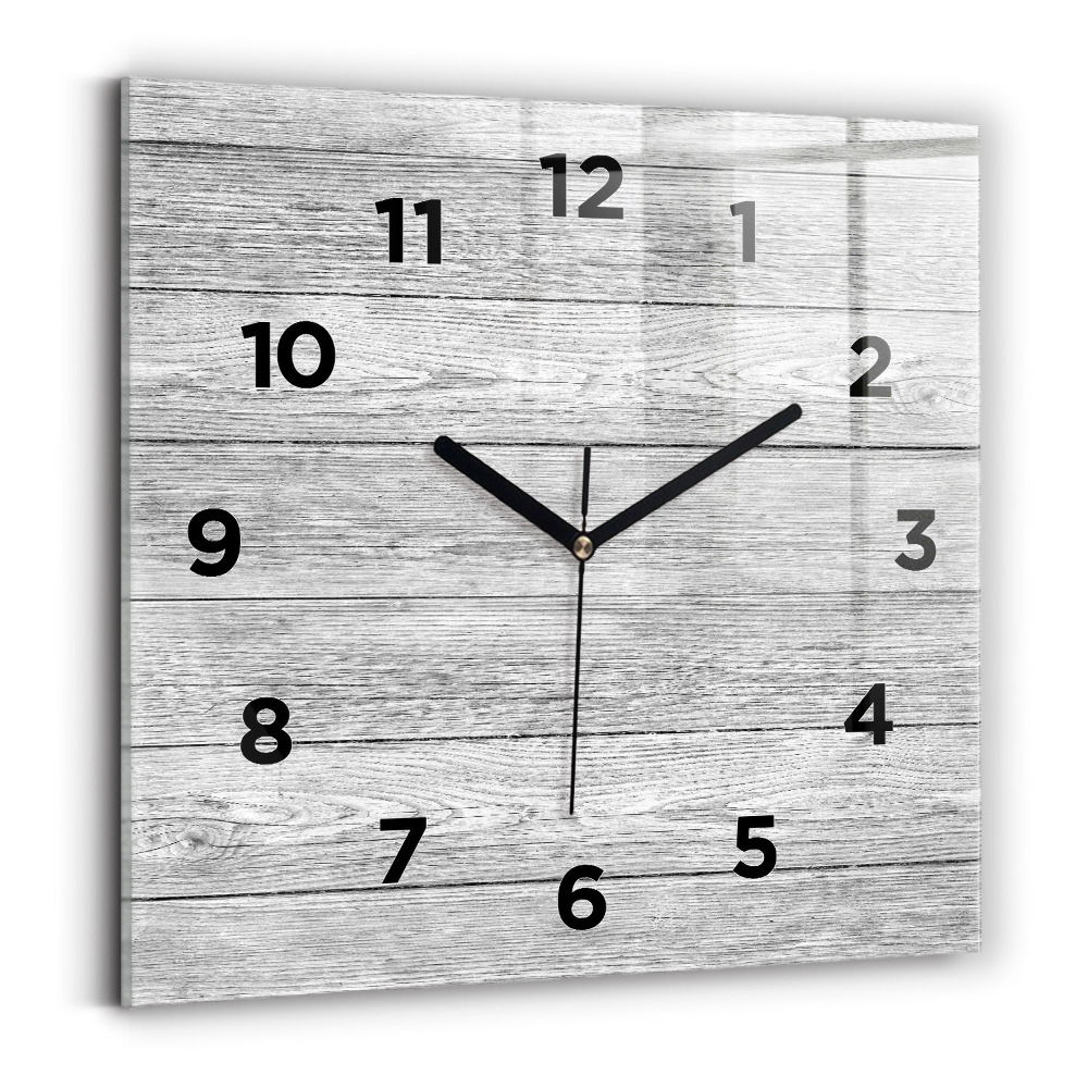 Ceas din sticlă pătrat Panouri din lemn