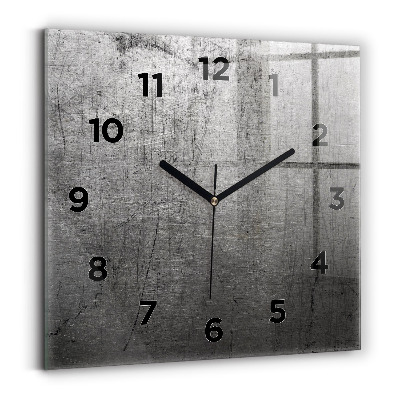 Ceas pătrat de perete din sticlă Perete metalic
