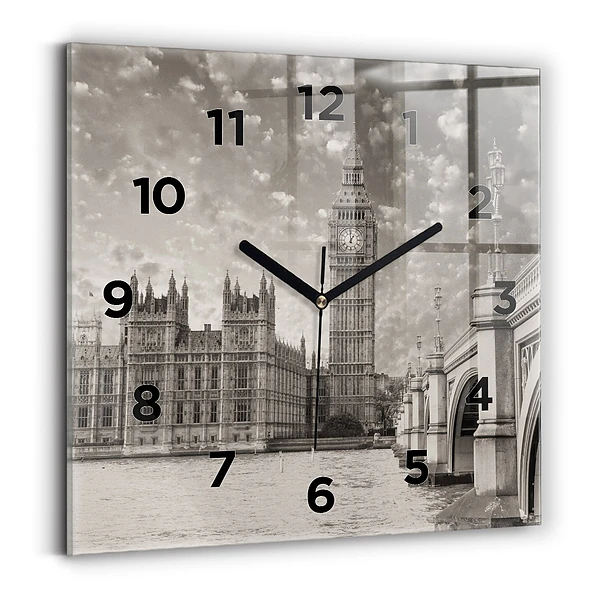 Ceas pătrat de perete din sticlă Londra Anglia Big Ben
