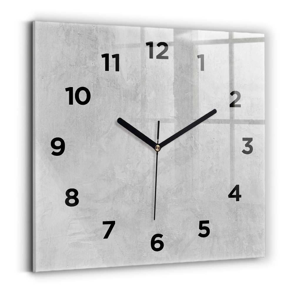 Ceas pătrat de perete din sticlă Perete de piatra