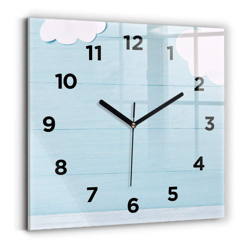 Ceas perete din sticlă pătrat Tabla pentru copii