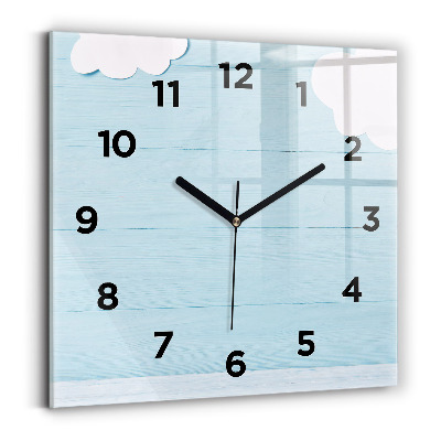 Ceas perete din sticlă pătrat Tabla pentru copii