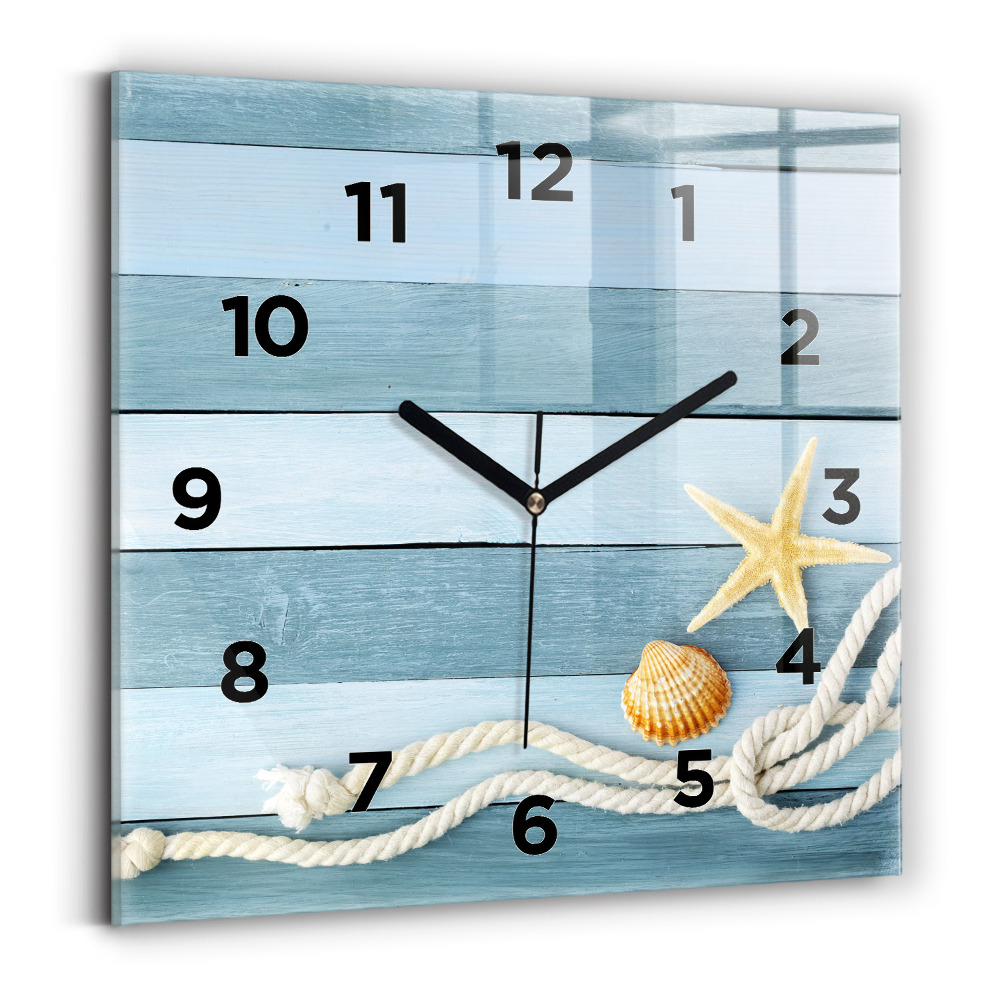 Ceas din sticlă pătrat Scânduri în dungi și un papion