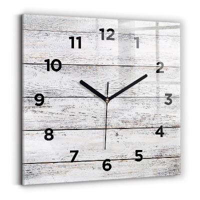 Ceas perete din sticlă pătrat Scânduri vopsite