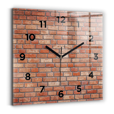 Ceas din sticlă pătrat Zid de cărămidă