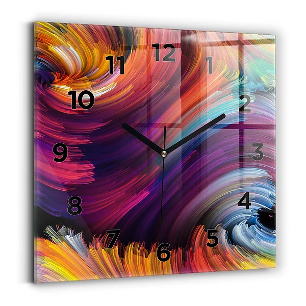 Ceas de sticlă pe perete pătrat Abstracția vânzării