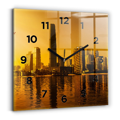 Ceas perete din sticlă pătrat Râul Zhujiang China