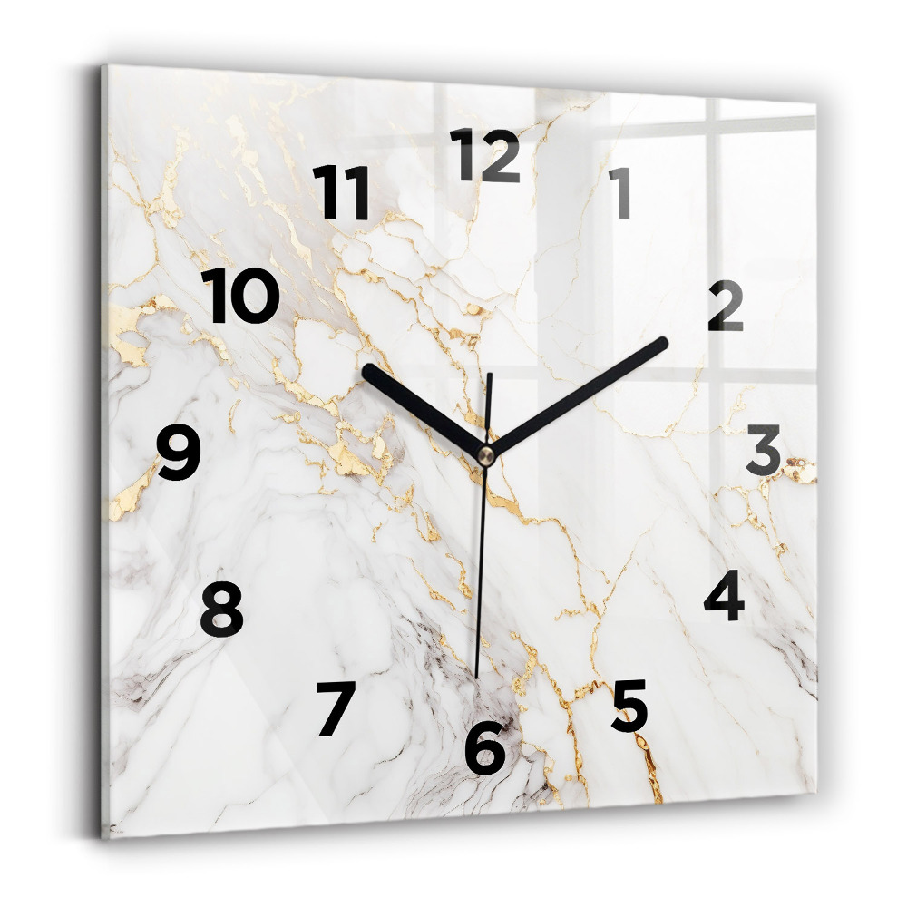 Ceas din sticlă pătrat Marmură decorativă